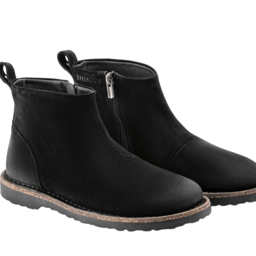 Birkenstock Melrose Black Suede Leather Ankle Boot